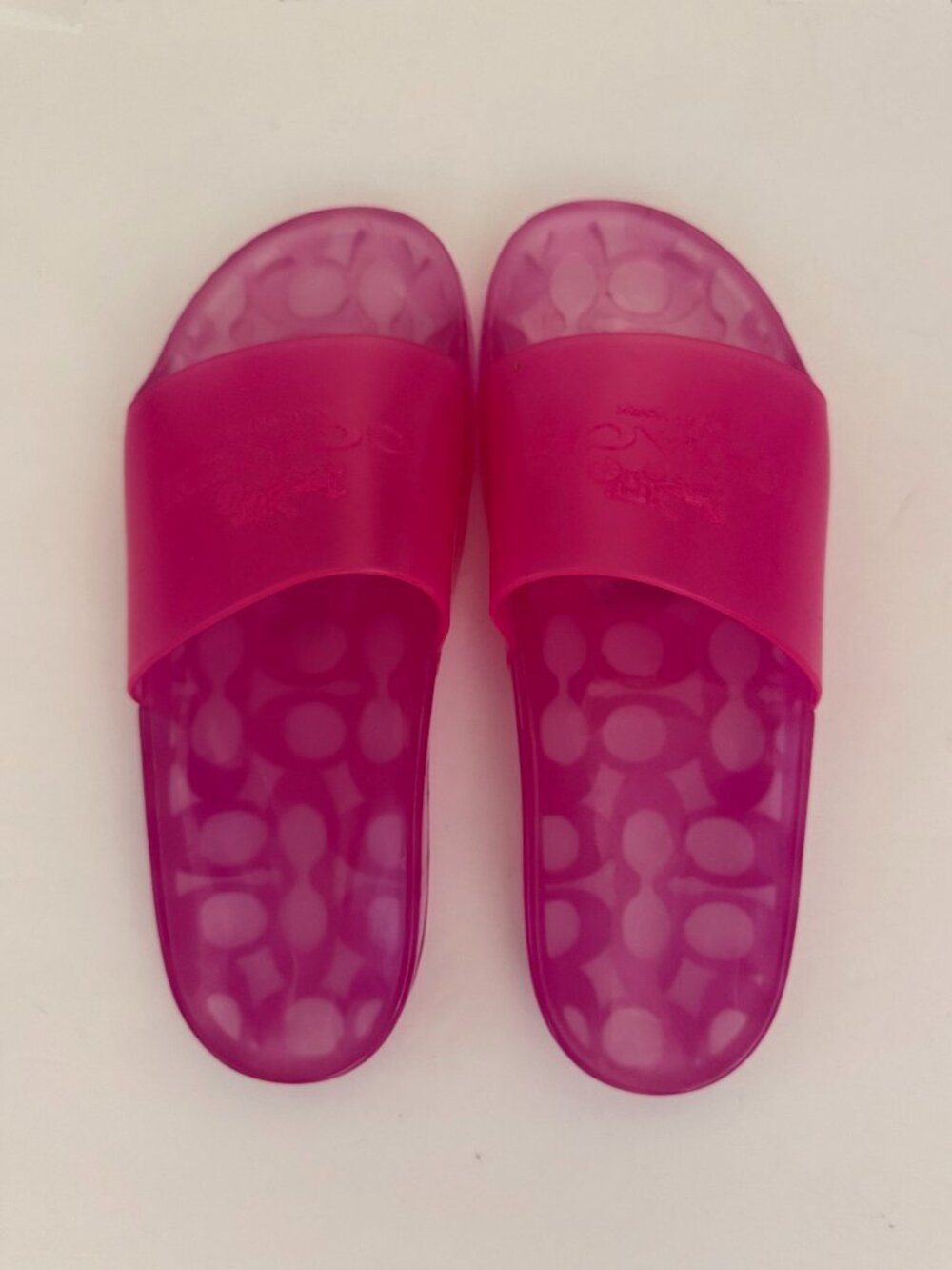 Coach 'Ulyssa' pink jelly slides